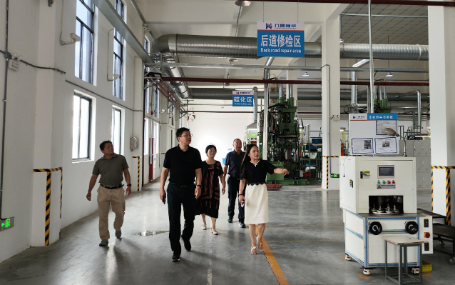 安徽省寧國市政協(xié)黨組書記、主席陳柏平，市政協(xié)黨組副書記、副主席萬輝等一行到九鼎橡塑制品有限公司進行了考察和交流。