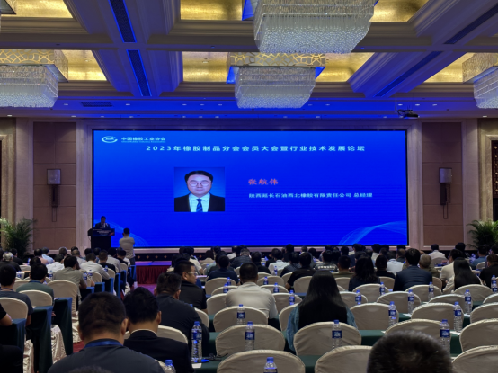 會(huì)議第一天，橡膠制品分會(huì)專(zhuān)家組(擴(kuò)大)會(huì)議召開(kāi)，會(huì)議聚焦行業(yè)的熱點(diǎn)問(wèn)題，深入討論了多個(gè)議題。其中包括新能源、新基建、5G等新領(lǐng)域?qū)ο鹉z制品行業(yè)的影響和發(fā)展趨勢(shì)，以及如何應(yīng)對(duì)橡膠制品產(chǎn)業(yè)鏈重組和出口問(wèn)題，探討碳排放、減碳措施以及綠色發(fā)展問(wèn)題，以及信息化對(duì)提升行業(yè)質(zhì)量、技術(shù)和管理水平的作用，還就品牌和標(biāo)準(zhǔn)在行業(yè)高質(zhì)量發(fā)展中的角色進(jìn)行了深入探討。