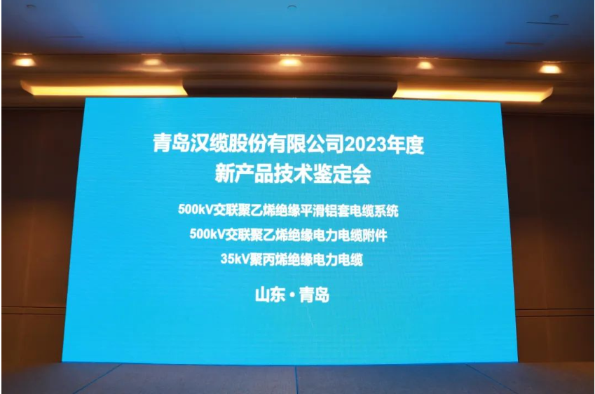 青島漢纜股份有限公司三項(xiàng)新產(chǎn)品通過(guò)中國(guó)電力企業(yè)聯(lián)合會(huì)技術(shù)鑒定