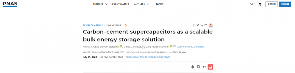 美國(guó)麻省理工學(xué)院(MIT)的最新研究成果表明，水泥和炭黑這兩種歷史悠久的常見(jiàn)材料，可能會(huì)成為一種嶄新且低成本的儲(chǔ)能系統(tǒng)的基礎(chǔ)材料。這一發(fā)現(xiàn)引發(fā)了科學(xué)界的極大興趣，因?yàn)檫@種新型超級(jí)電容器有望徹底改變可再生能源的儲(chǔ)存方式，包括太陽(yáng)能、風(fēng)能和潮汐能等。